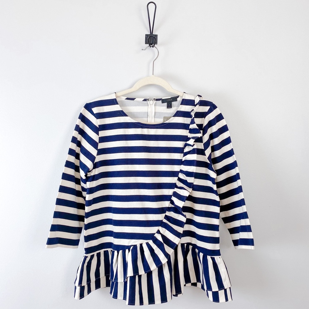 NWT J. Crew Ruffle Peplum Top